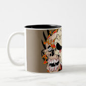 Tattoo Skull Aight Ball Flamme Coffee Tasse Cup (Links)