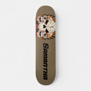 Tattoo Skull Aight Ball Old School Skateboard