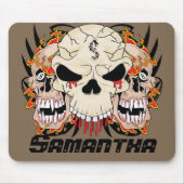 Tattoo Skull Aight Ball Personalisiert Mousepad (Vorne)