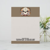 Tattoo Skull Eight Ball Letterhead Stationierung Briefbogen (Stehend Vorderseite)