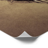 Tattoo-Skull über Vintages Papier Poster (Ecke)