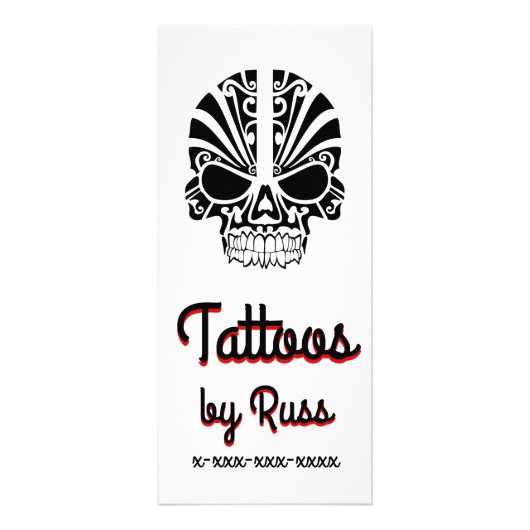 Tattoo Skull Werbekarte (Vorne)