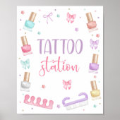 Tattoo Station Mani-Pedi Party Manicure Pedicure Poster (Vorne)