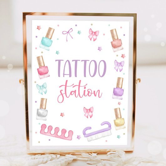 Tattoo Station Mani-Pedi Party Manicure Pedicure Poster
