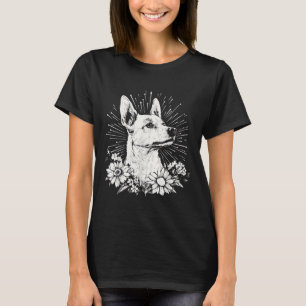 Tattoo-Stil Liebhaber Canaan Retro-Hund T-Shirt
