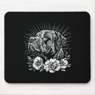 Tattoo-Stil Liebhaber Mastiff Retro Hund _1  Mousepad
