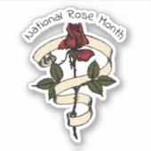 Tattoo-Stil-Rose Aufkleber (Vorderseite)