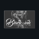 Tattoo studio Schwarzes Foto weiße Schriftzeichen Visitenkarte<br><div class="desc">Tattoo studio Schwarzes Foto weiße Schriftzeichen Typografie</div>