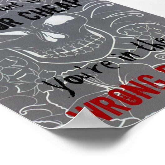 Tattoo Studio Sign Poster (Ecke)