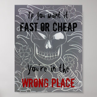 Tattoo Studio Sign Poster