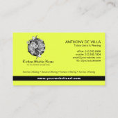 Tattoo Studio, Tattoo Artist - Neon Koi Fish Logo  Visitenkarte (Rückseite)