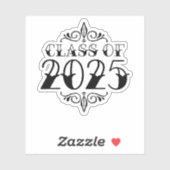 Tattoo Style Class of 2025 Abschluss Aufkleber (Blatt)