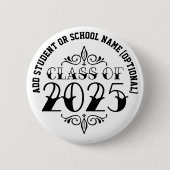 Tattoo Style Class of 2025 Abschluss Button (Vorderseite)
