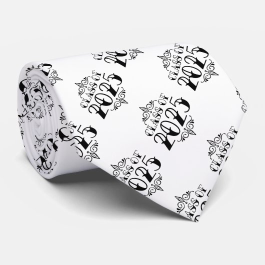 Tattoo Style Class of 2025 Abschluss Krawatte (Gerollt)