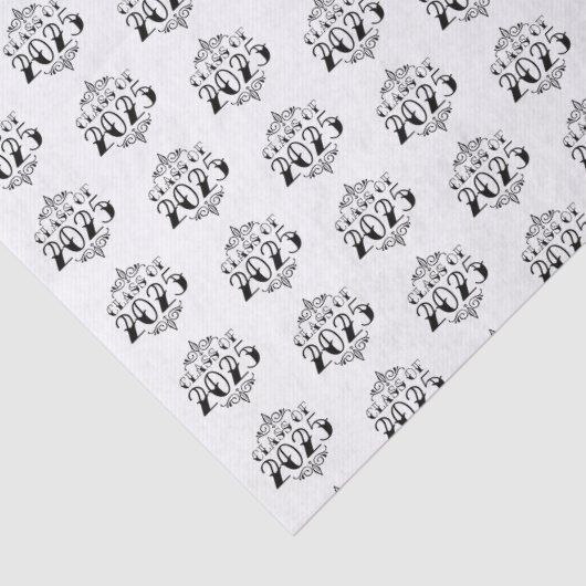 Tattoo Style Class of 2025 Abschluss Seidenpapier (Detail)