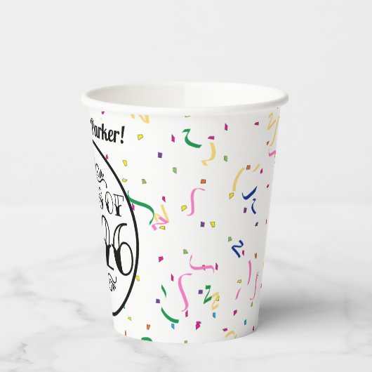 Tattoo Style Class of 2026 Abschluss Pappbecher (Links)