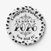 Tattoo Style Class of 2026 Abschluss Pappteller (Vorderseite)