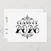 Tattoo Style Class of 2026 Abschluss Postkarte (Vorne/Hinten)