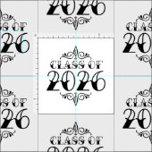 Tattoo Style Class of 2026 Graduation Stoff (Kachel)