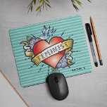 Tattoo Style Heart Feminist in Aqua Mousepad<br><div class="desc">Tattoo Style Heart Feminist auf Aqua Mouse Pad - Seien Sie bereit, mit diesem Tattoostil Herz-Maus-Pad zu rocken. Streichen Sie das Zuhause-Büro hoch oder holen Sie sich eines als Geschenkoption für den phantastischen Freund, Familienmitglied oder Mitarbeiter in Ihrem Leben ab. Personalisieren Sie den Text nach Ihren Wünschen und vergessen Sie...</div>