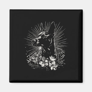 Tattoo Style Lover Belgisch Malinois Retro Dog _1 Magnet