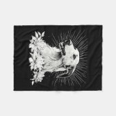 Tattoo Style Lover Borzoi Retro Dog Fleecedecke (Vorderseite (Horizontal))