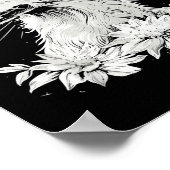 Tattoo Style Lover Borzoi Retro Dog Poster (Ecke)