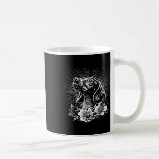 Tattoo Style Lover Dackel Retro Dog Kaffeetasse (Rechts)
