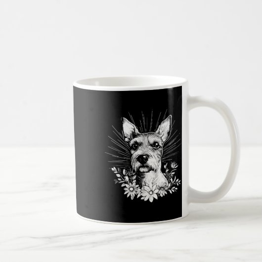 Tattoo Style Lover Fox Terrier Retro Dog Kaffeetasse (Rechts)