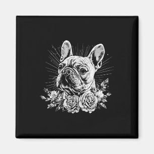 Tattoo Style Lover French Bulldog Retro Dog _1 Magnet