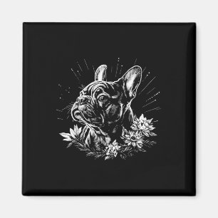 Tattoo Style Lover French Bulldog Retro Dog Magnet