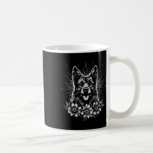Tattoo Style Lover German Shepherd Retro Dog Kaffeetasse