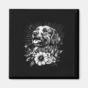 Tattoo Style Lover Golden Retriever Retriever Retr Magnet