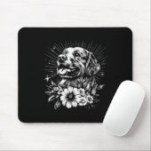 Tattoo Style Lover Golden Retriever Retriever Retr Mousepad (Mit Mouse)