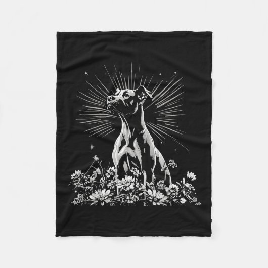 Tattoo Style Lover Great Dane Retro Dog Fleecedecke (Vorderseite)