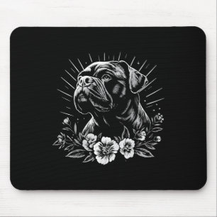Tattoo Style Lover Mastiff Retro Dog Mousepad