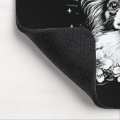 Tattoo Style Lover Papillon Retro Dog _1 Mousepad (Ecke)