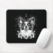 Tattoo Style Lover Papillon Retro Dog _1 Mousepad (Mit Mouse)