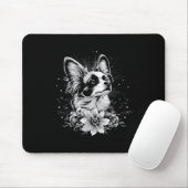 Tattoo Style Lover Papillon Retro Dog Mousepad (Mit Mouse)