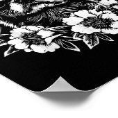 Tattoo Style Lover Pekingese Retro Dog Poster (Ecke)
