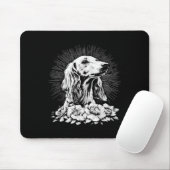 Tattoo Style Lover Saluki Retro Dog Mousepad (Mit Mouse)