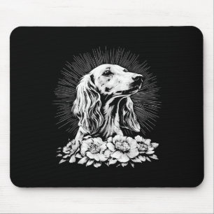 Tattoo Style Lover Saluki Retro Dog Mousepad
