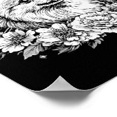 Tattoo Style Lover Spitz Retro Dog Poster (Ecke)