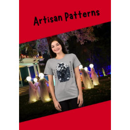 Tattoo Style Moonlit Hexenkürbis Tri-Blend Shirt