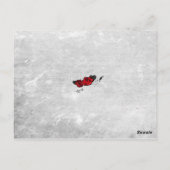 Tattoo Style Muerte Skull und Schnörkel Namenskart Postkarte (Rückseite)