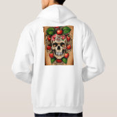 Tattoo Style Red Apple Squeezed by Hand – Love  Hoodie (Rückseite)
