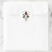 Tattoo Style Rose Runder Aufkleber (Tasche)