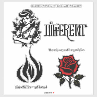 Tattoo style stickers all ages  aufkleber