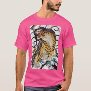 Tattoo Style Traditioneller japanischer Tiger T-Shirt