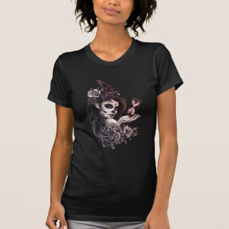 Tattoo Style Zuckerhut Girl mit Vogel Tote Beutel T-Shirt